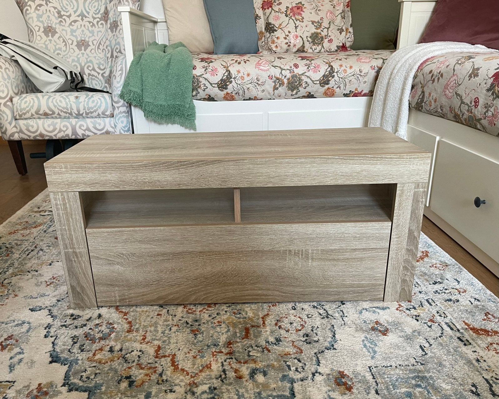 Meuble TV en bois clair 90 x 35 x 40 cm – parfait état, Enlèvement
