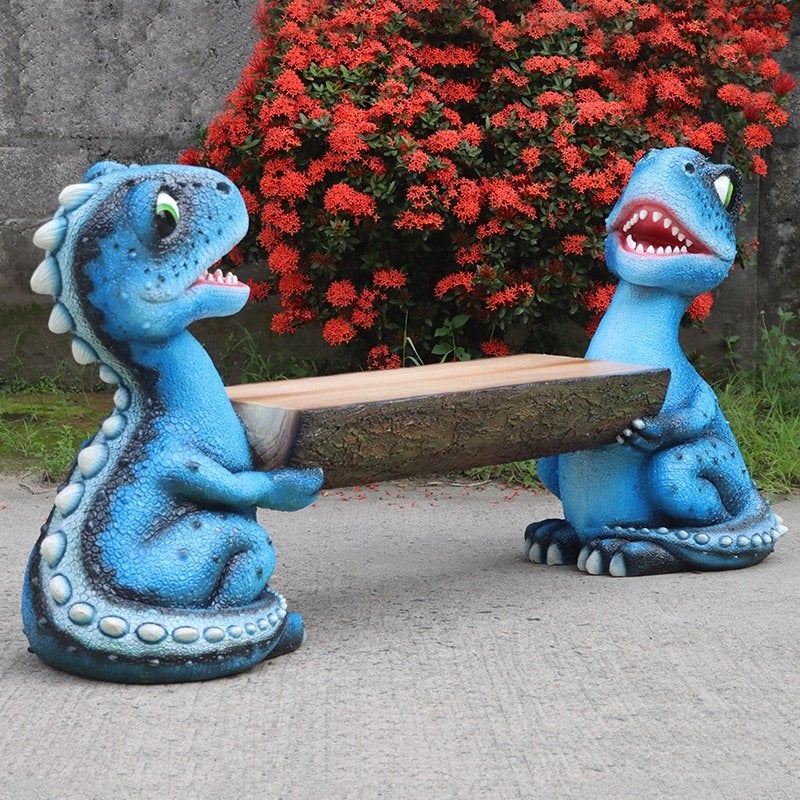 Banc dinosaure - Banc —  gelcoat avec revêtement en gel, Enlèvement, Neuf