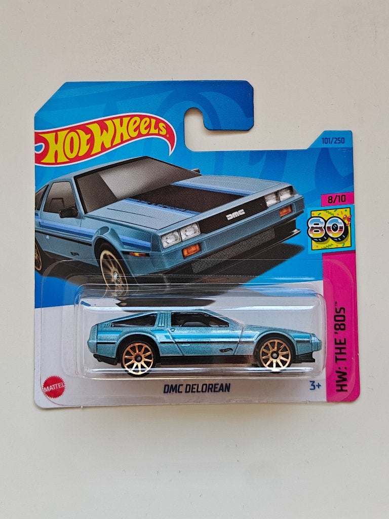 Hot Wheels DMC Delorean Blauw HW: The 80's, Hobby en Vrije tijd, Ophalen of Verzenden, Zo goed als nieuw, Auto