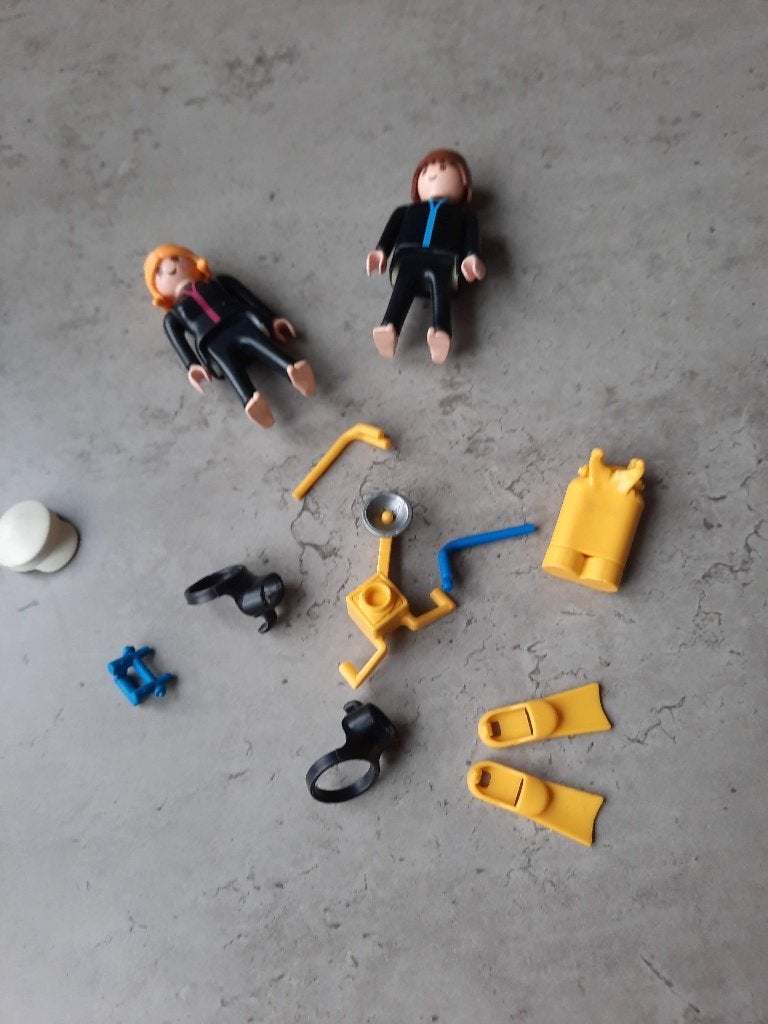 Playmobil vintage onderdelen van 3772: sportduikers en vlot, Ophalen, Gebruikt, Losse onderdelen