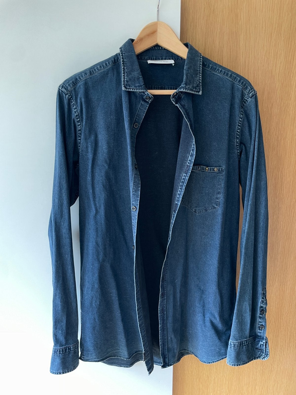 Chemise en Jean / Denim Aglini Francesco Homme - Style Rock, Enlèvement ou Envoi, Comme neuf, Bleu