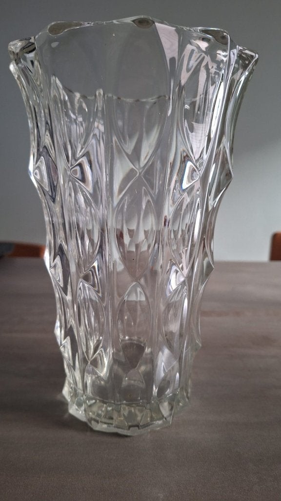 Vintage Tsjechoslowaakse vaas van Vladislav Urban, jaren 60, Ophalen, Gebruikt, Transparant, Glas