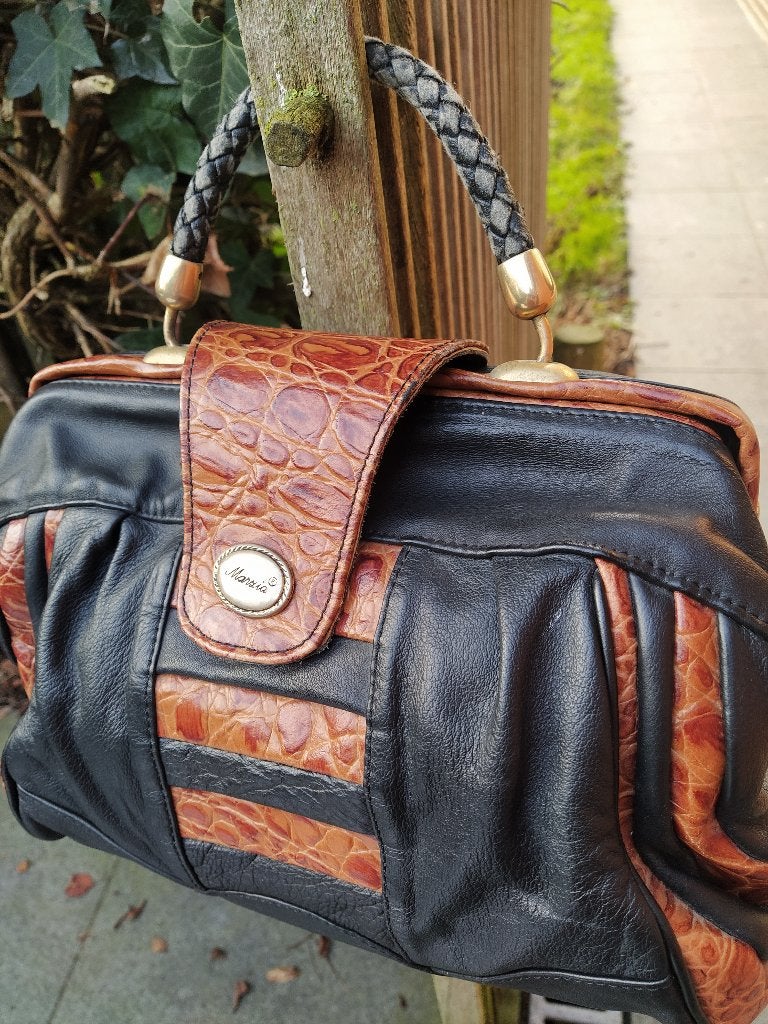 handtas Marta Ponti +Arthur & Aston+clutch Papaya! Bardolino, Handtassen en Accessoires, Tassen | Damestassen, Gebruikt, Handtas