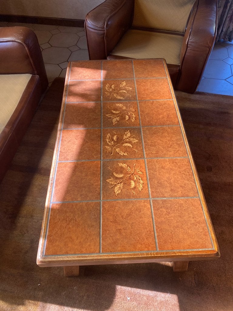 salontafel met tegels, Ophalen, Overige materialen, Gebruikt, 100 tot 150 cm