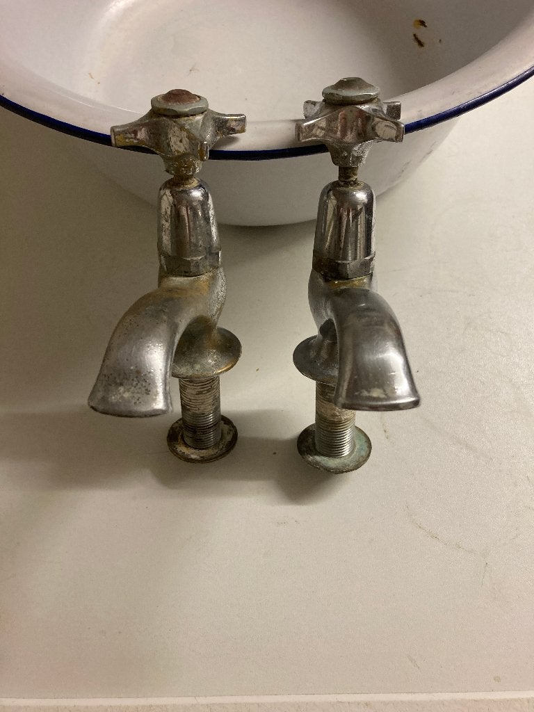 Antieke kranen, Doe-het-zelf en Bouw, Sanitair, Ophalen, Gebruikt, Chroom, Kraan