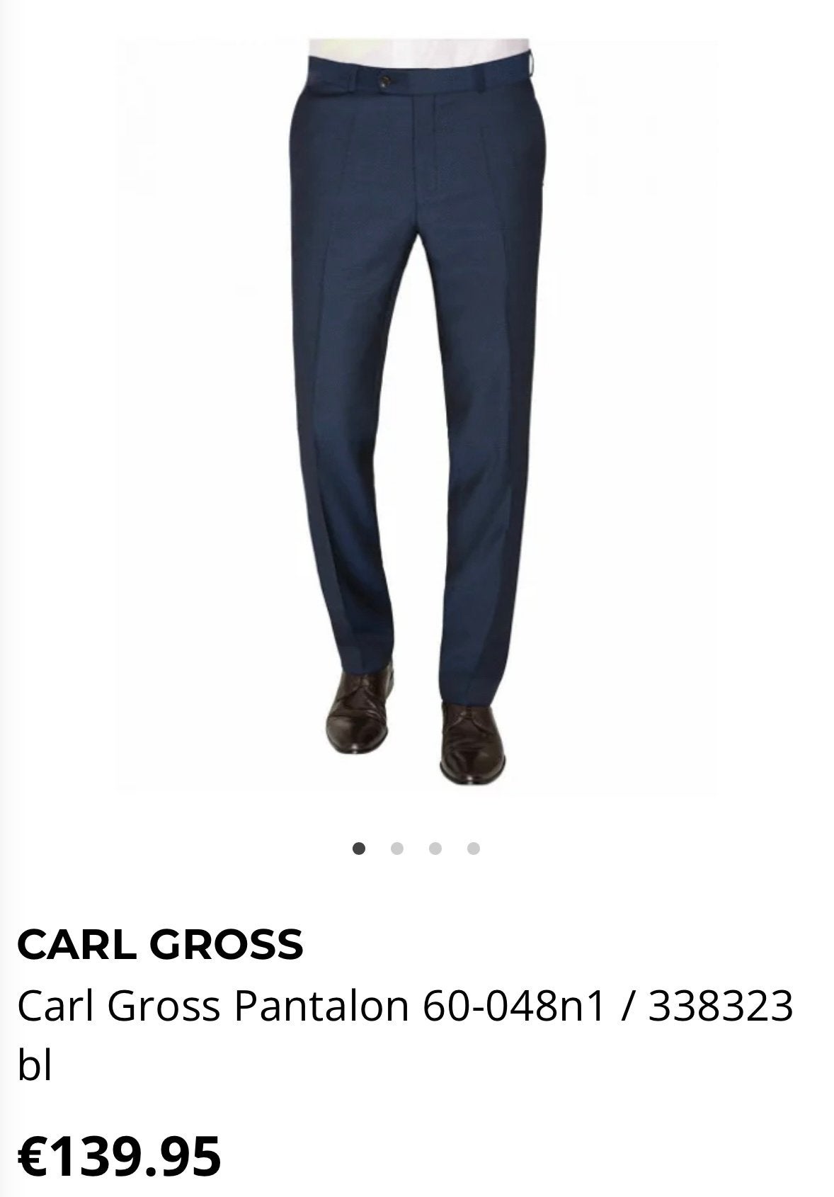 Pantalon de costume Carl Gross, Enlèvement, Neuf, Taille 48/50 (M), Bleu