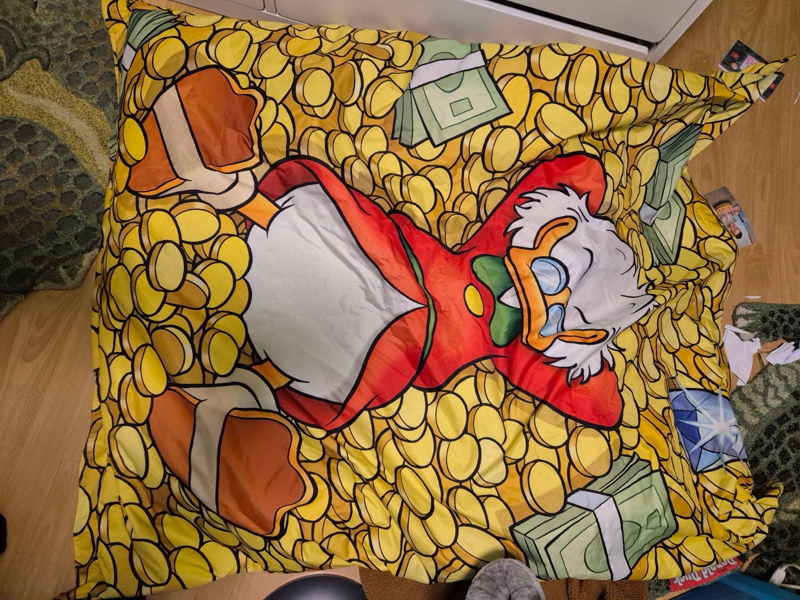 Zitzak disney oom dagobert 100 x 140 cm, Huis en Inrichting, Ophalen, Gebruikt, Zitzak