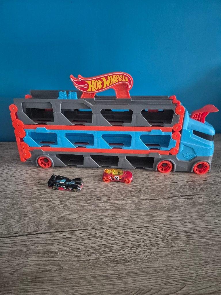 Camion Hot wheels, Kinderen en Baby's, Ophalen, Zo goed als nieuw, Handmatig, Hot Wheels