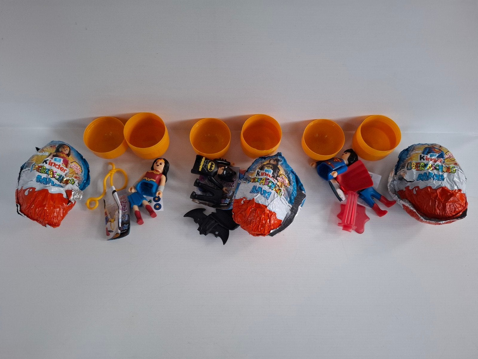 Playmobil Kinder Maxi DC Comics Batman Superman Wonder Woman, Complete set, Ophalen of Verzenden, Zo goed als nieuw, Figuren