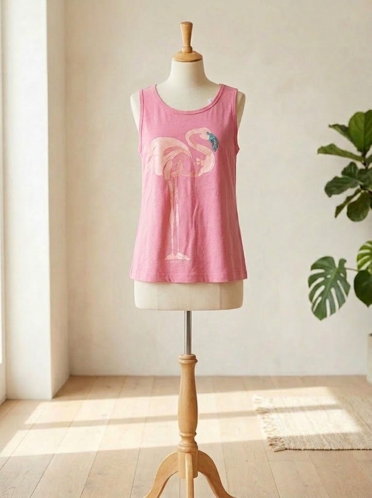 Schattig roze topje met flamingo-print Esprit maat 140, Kinderen en Baby's, Meisje, Ophalen of Verzenden, Zo goed als nieuw, Esprit