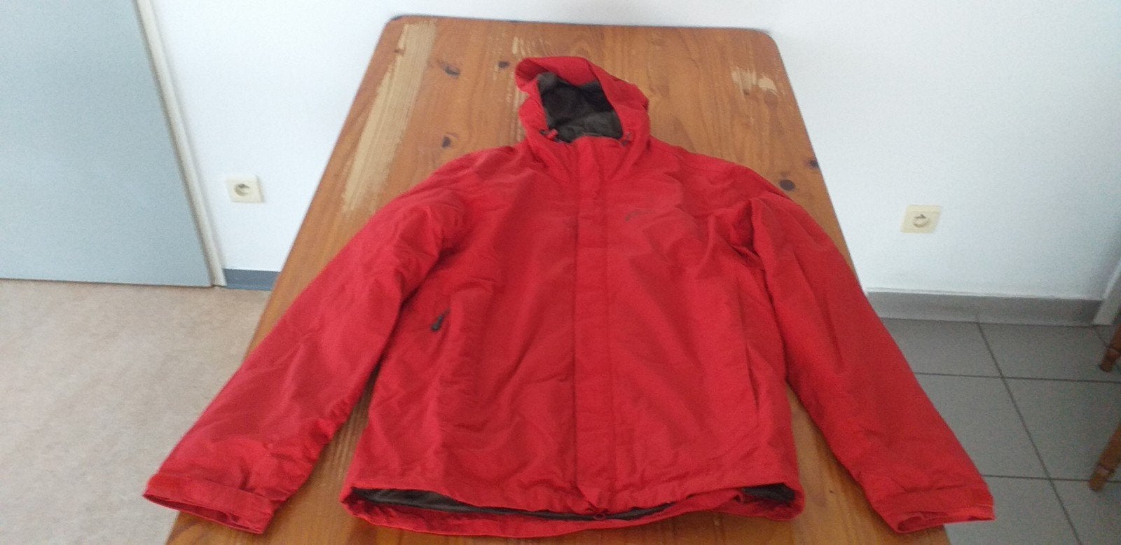 Jack Wolfskin Rode heren winterjas incl fleece binnenin., Rouge, Jack wolfskin, Enlèvement, Porté