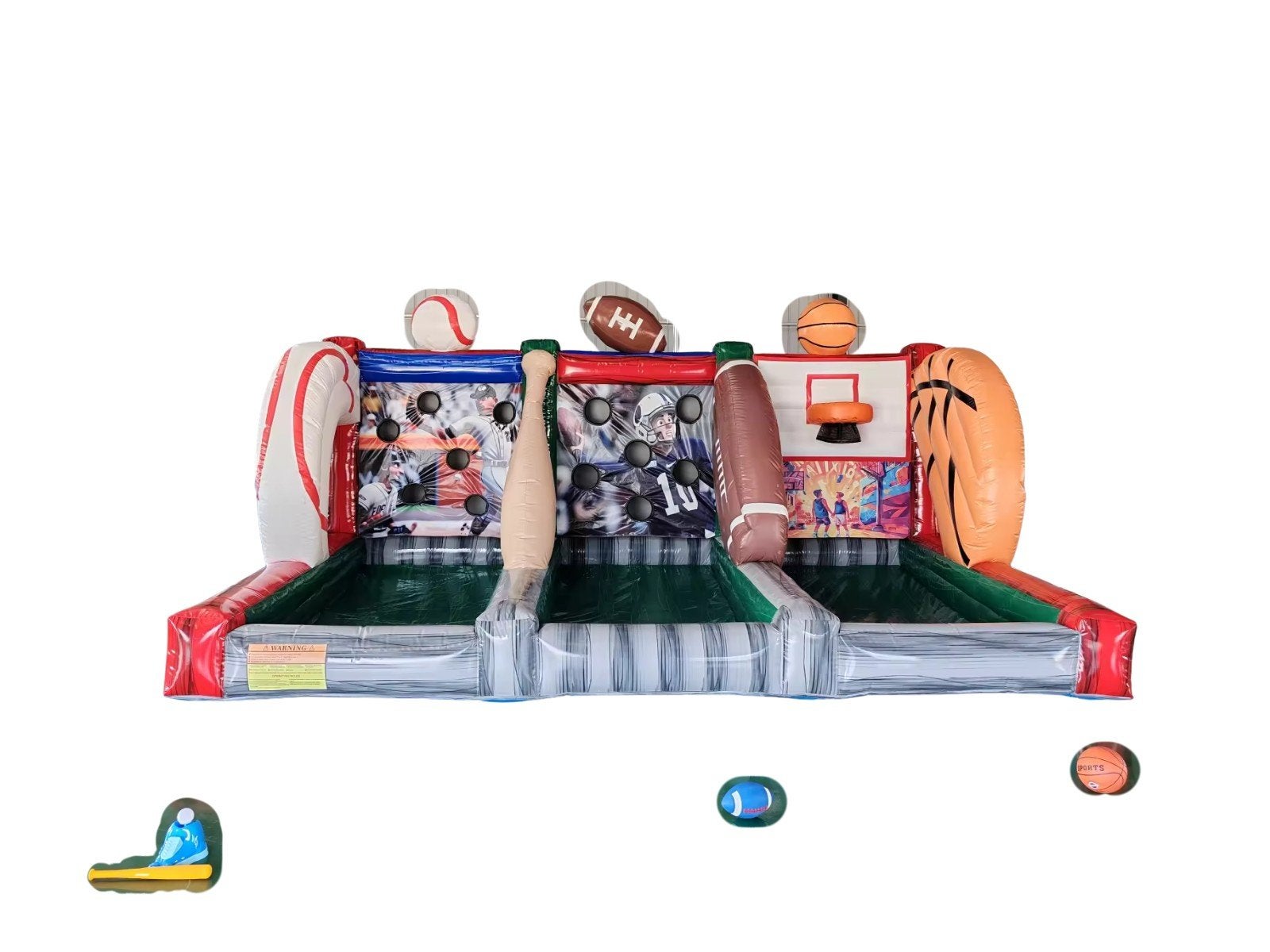 Springkasteel thema rugby, basebal en basketbal NIEUW, Kinderen en Baby's, Ophalen, Nieuw