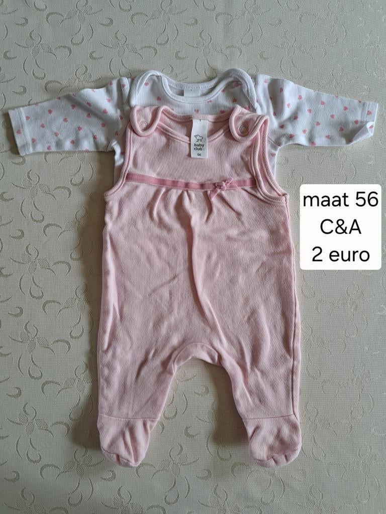 Babykleding meisje maat 56, Kinderen en Baby's, Ophalen of Verzenden, Zo goed als nieuw, Meisje, Nacht- of Onderkleding
