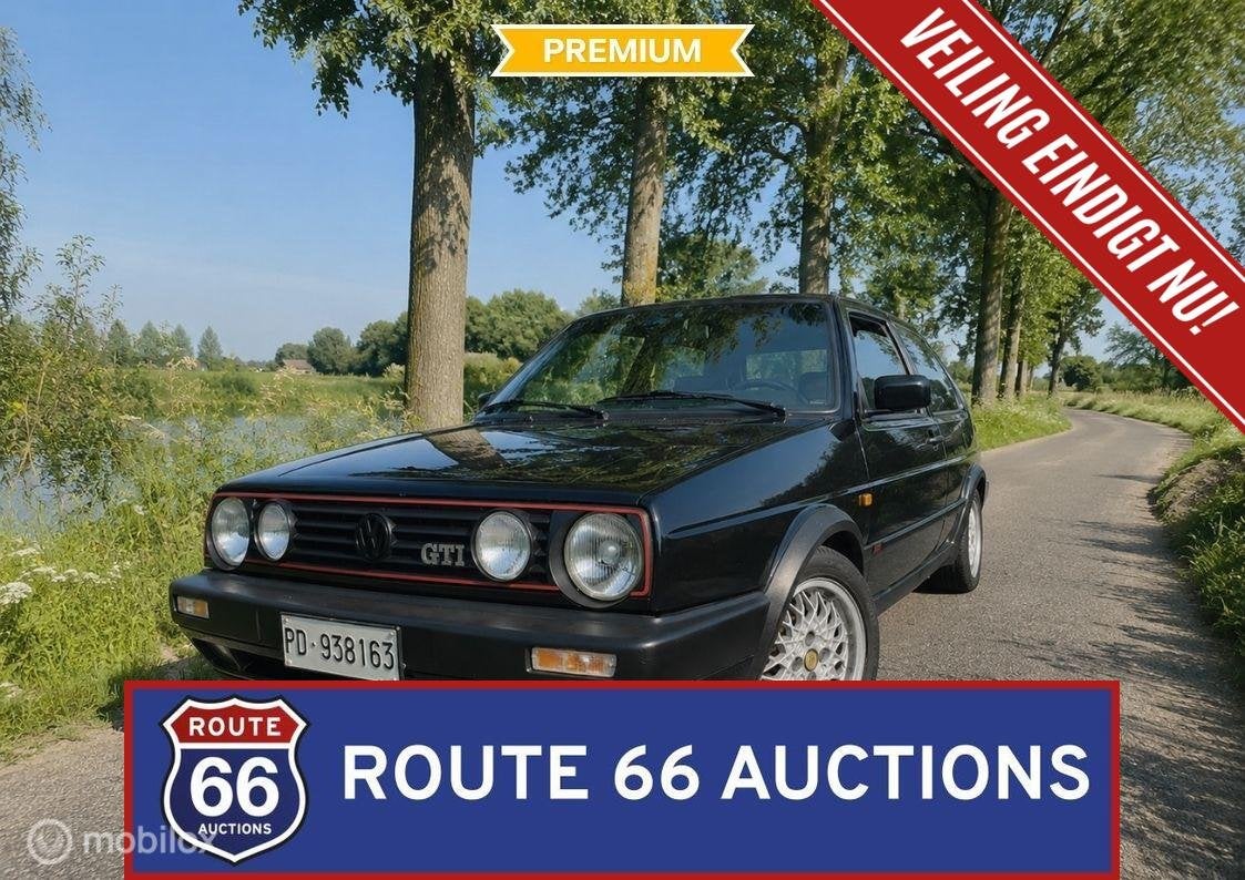 Volkswagen Golf | 1988 | Route 66 Auctions, Auto's, Volkswagen, Zwart, Bedrijf, Handgeschakeld
