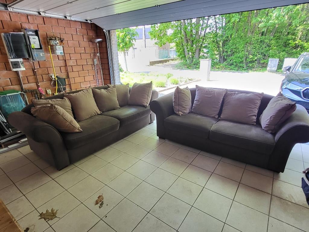 Salon 2-zit & 3-zit, Huis en Inrichting, Ophalen, Gebruikt, 75 tot 100 cm, Rechte bank