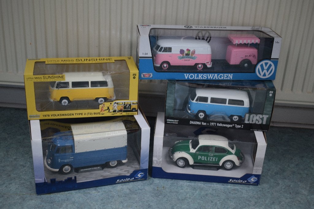 Lot 5 VW Volkswagen 1:18 en 1:24 miniatuurauto's nieuw, Hobby en Vrije tijd, Modelauto's | 1:18, Nieuw, Solido, Ophalen of Verzenden