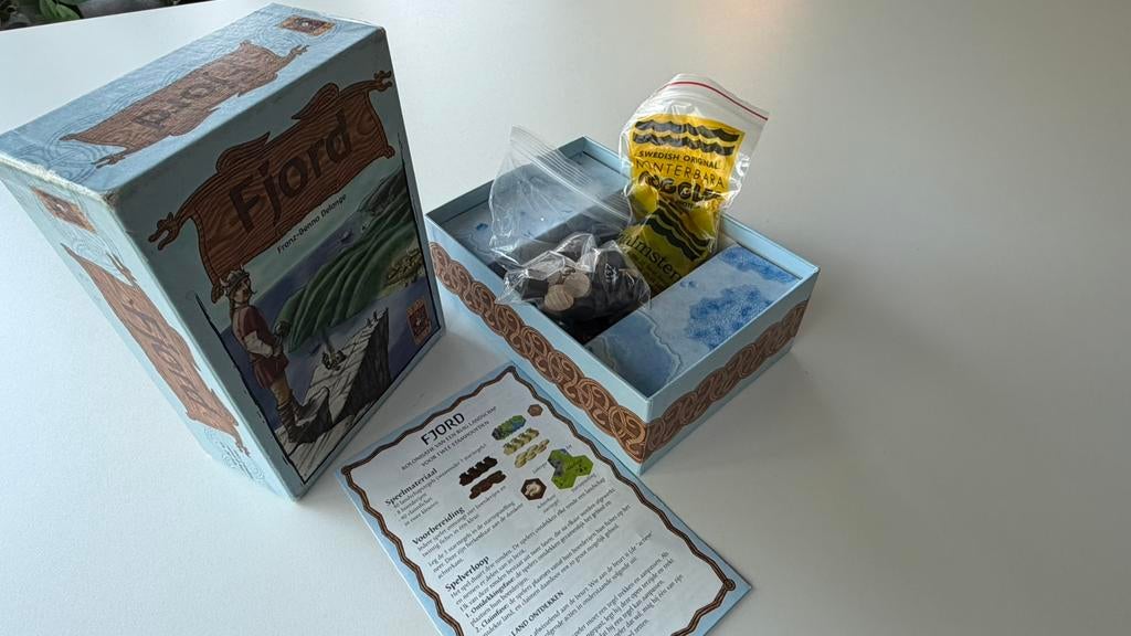 Gezelschapsspel Fjord, Hobby en Vrije tijd, Gezelschapsspellen | Bordspellen, Gebruikt, Een of twee spelers, Ophalen of Verzenden