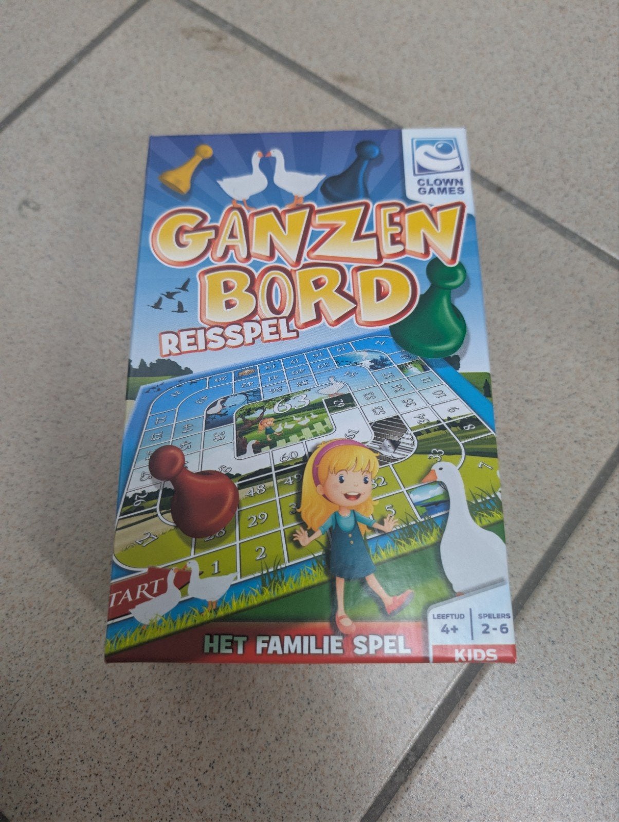 Ganzenbord reisspel, Ophalen