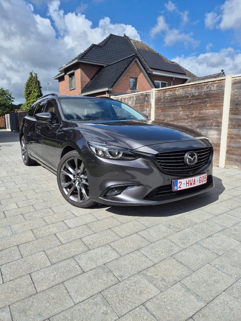 mazda 6 2.2 SkyActiv-D 175 ch Skycruise, Autos, Mazda, Cuir, Argent ou Gris, Achat, 6 sportbreak
