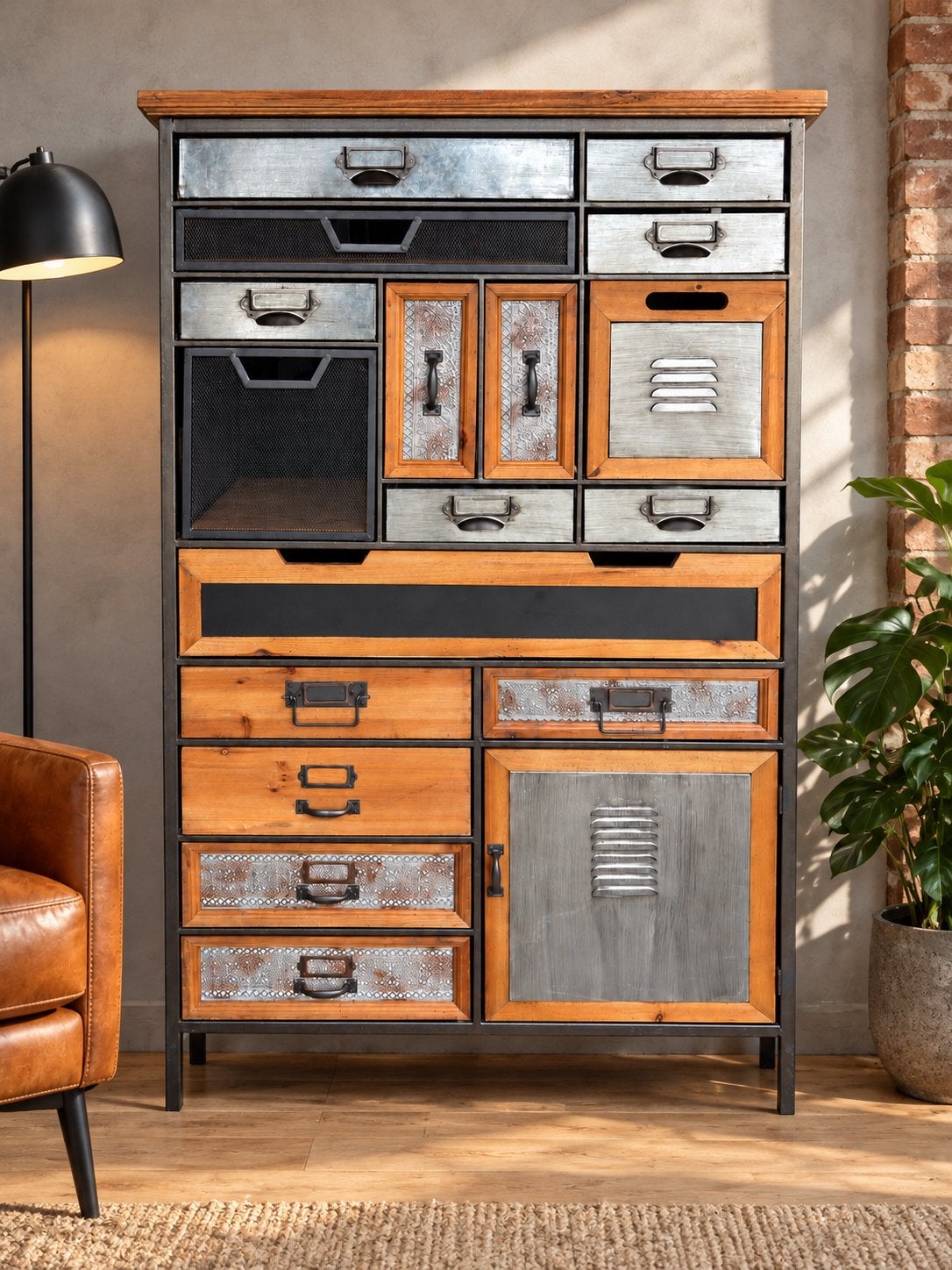 Boltze Industrial ‘Collect’ Ladekast – Stoer & Uniek, Huis en Inrichting, Ophalen, Metaal