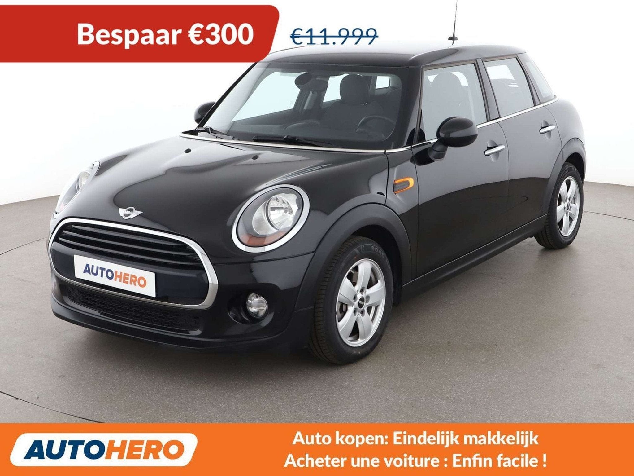 MINI Cooper D Cooper D (bj 2017, automaat), Auto's, Stof, Gebruikt, Zwart, 116 pk