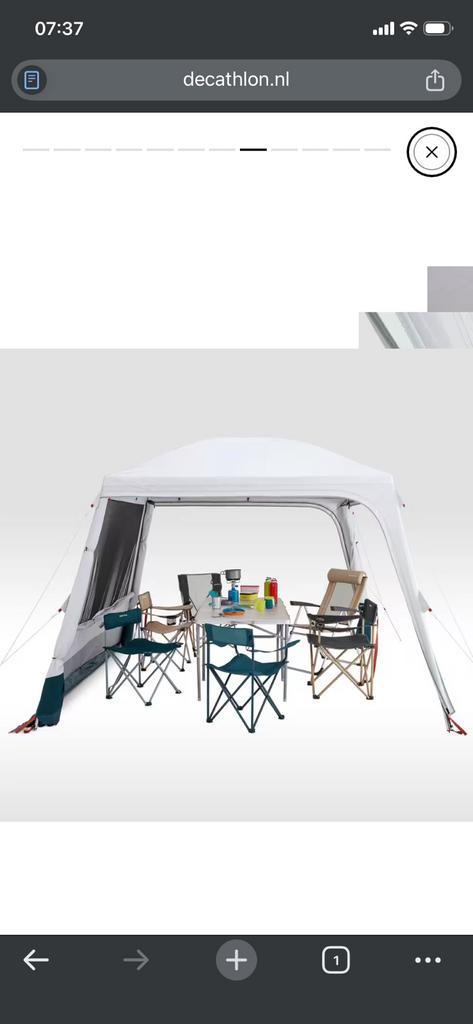 Partytent 3x3 met zijwanden, Arpenaz Base Fresh, Ophalen, Zo goed als nieuw