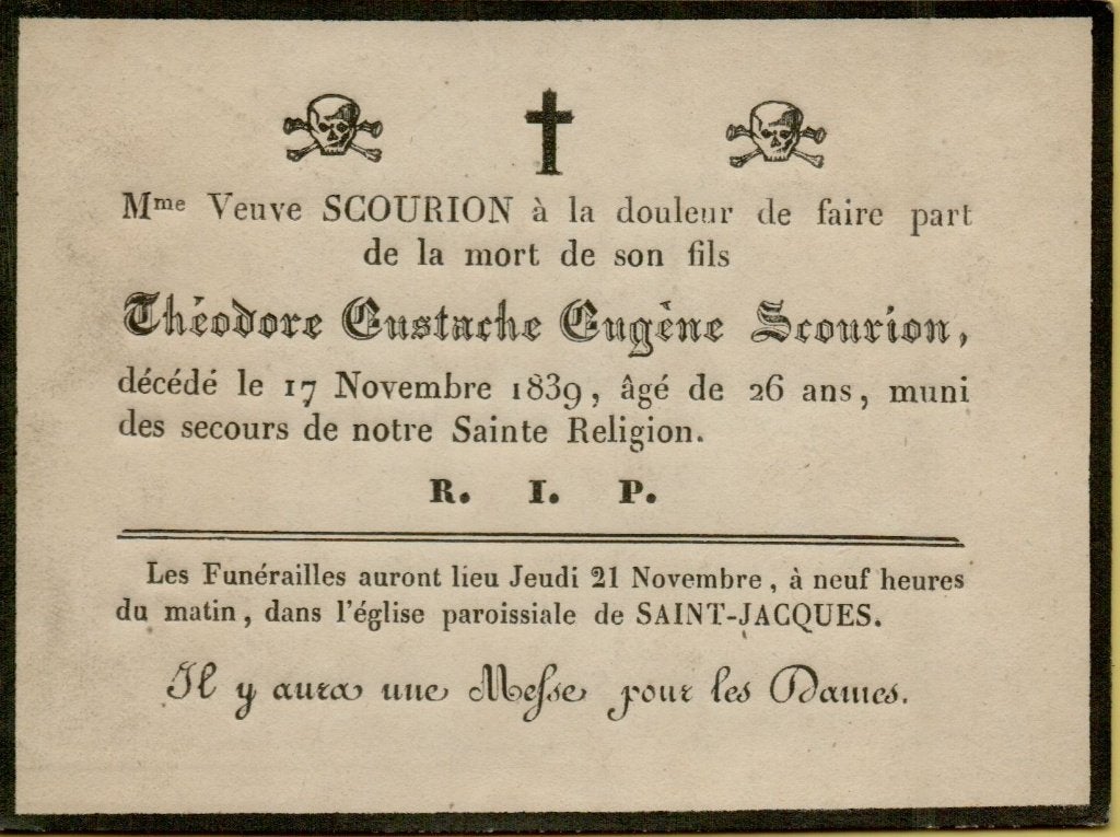cartes de décès Bruxelles - Bruxelles 2, Collections, Envoi
