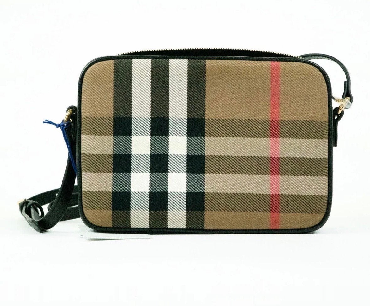 Burberry Check Crossbody Schoudertas Zwart nieuw, Ophalen, Nieuw, Zwart