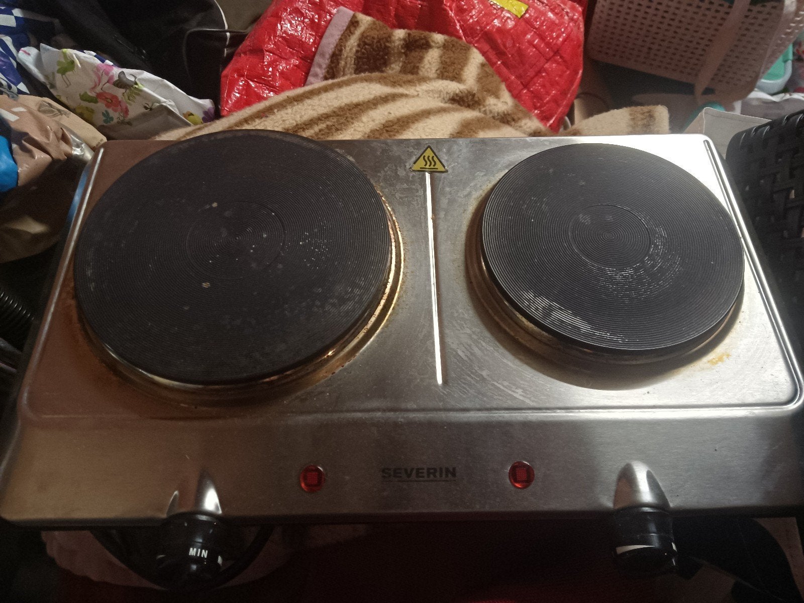 Dubbele elektrische kookplaat, Elektronische apparatuur, Kookplaten, Ophalen, Gebruikt, 3 kookzones of minder, Vrijstaand