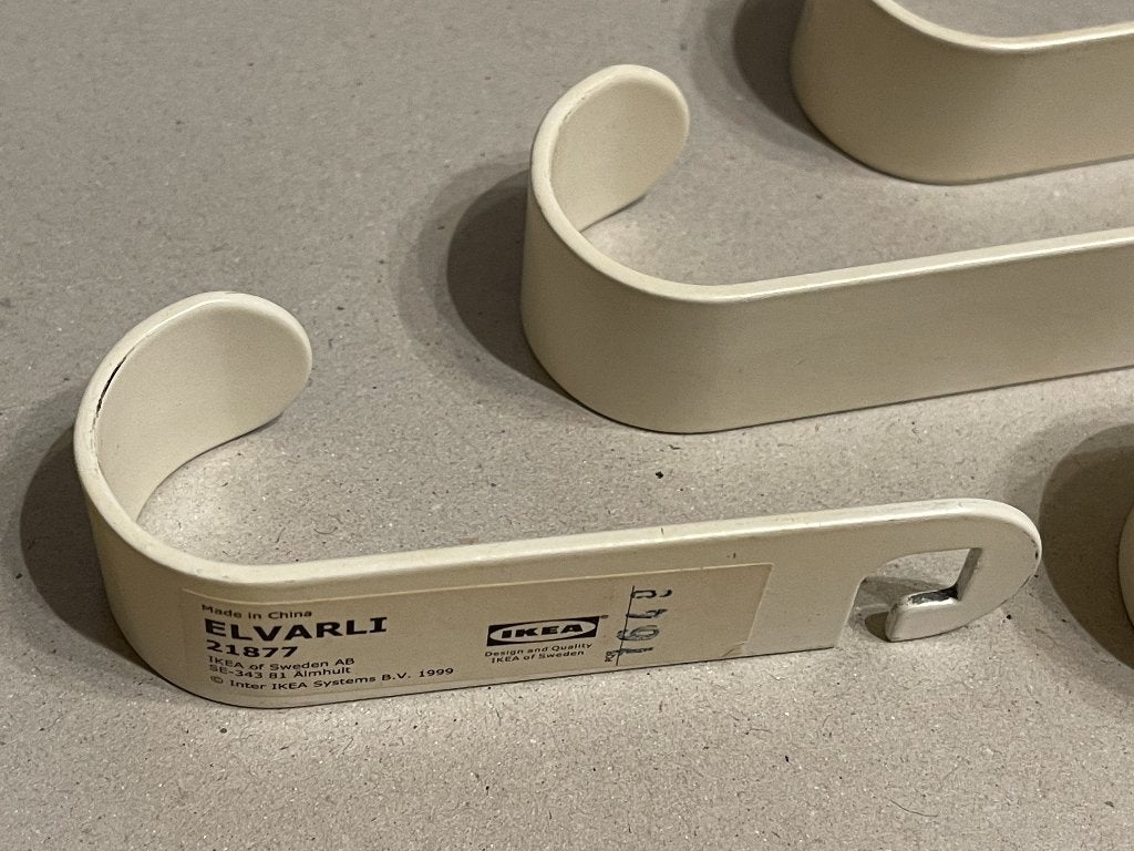 Elvarli systeem ikea 4 haken wit, Ophalen, Zo goed als nieuw