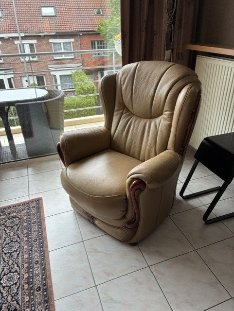 zetel : tweezit , 1 zit , 1 relax, Ophalen, Zo goed als nieuw, Leer