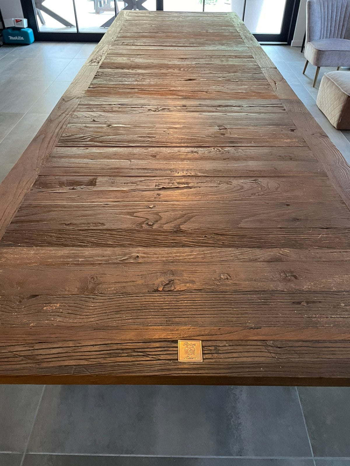 Houten tafel van riviera maison, Huis en Inrichting, Tafels | Eettafels, Gebruikt, 200 cm of meer, Rechthoekig, 50 tot 100 cm
