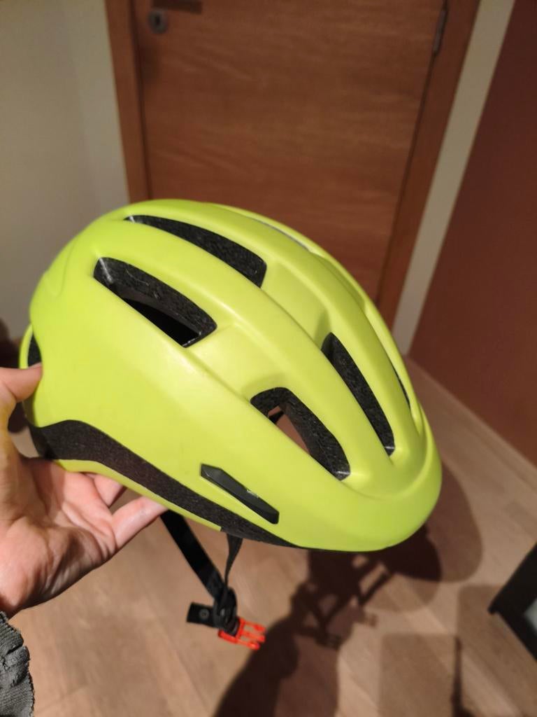 Fietshelm Btwin voor in de stad 500 fluogeel, Fietsen en Brommers, Ophalen of Verzenden