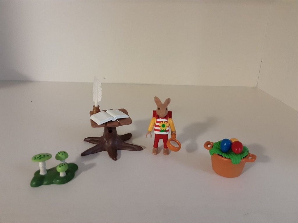 PLaymobil de eerste schooldag van de paashazen - compleet, Ophalen of Verzenden, Zo goed als nieuw, Complete set, Figuren