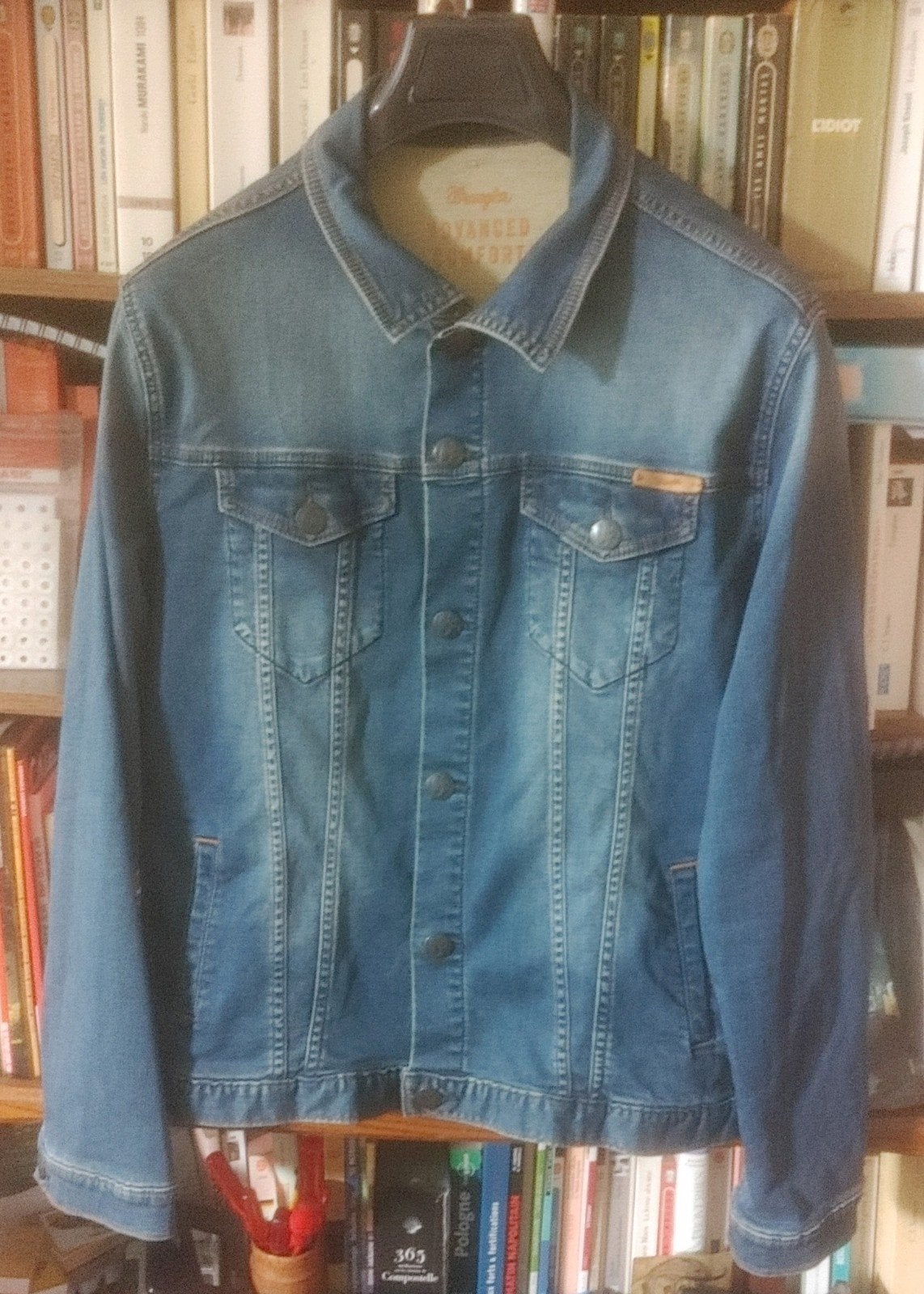 Vintage Jeans Wrangler Advanced Jas uit 2000, maat L, China, Ophalen of Verzenden, Zo goed als nieuw
