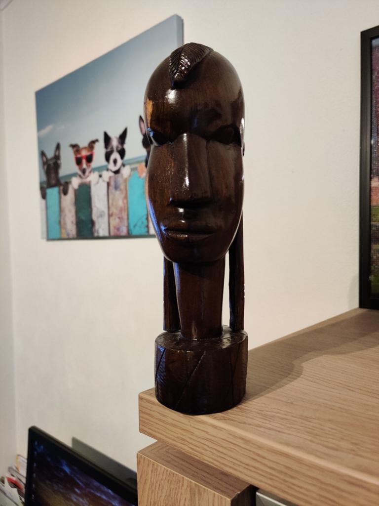 Afrikaans houten beeld., Antiek en Kunst, Kunst | Beelden en Houtsnijwerken, Ophalen, Beeld