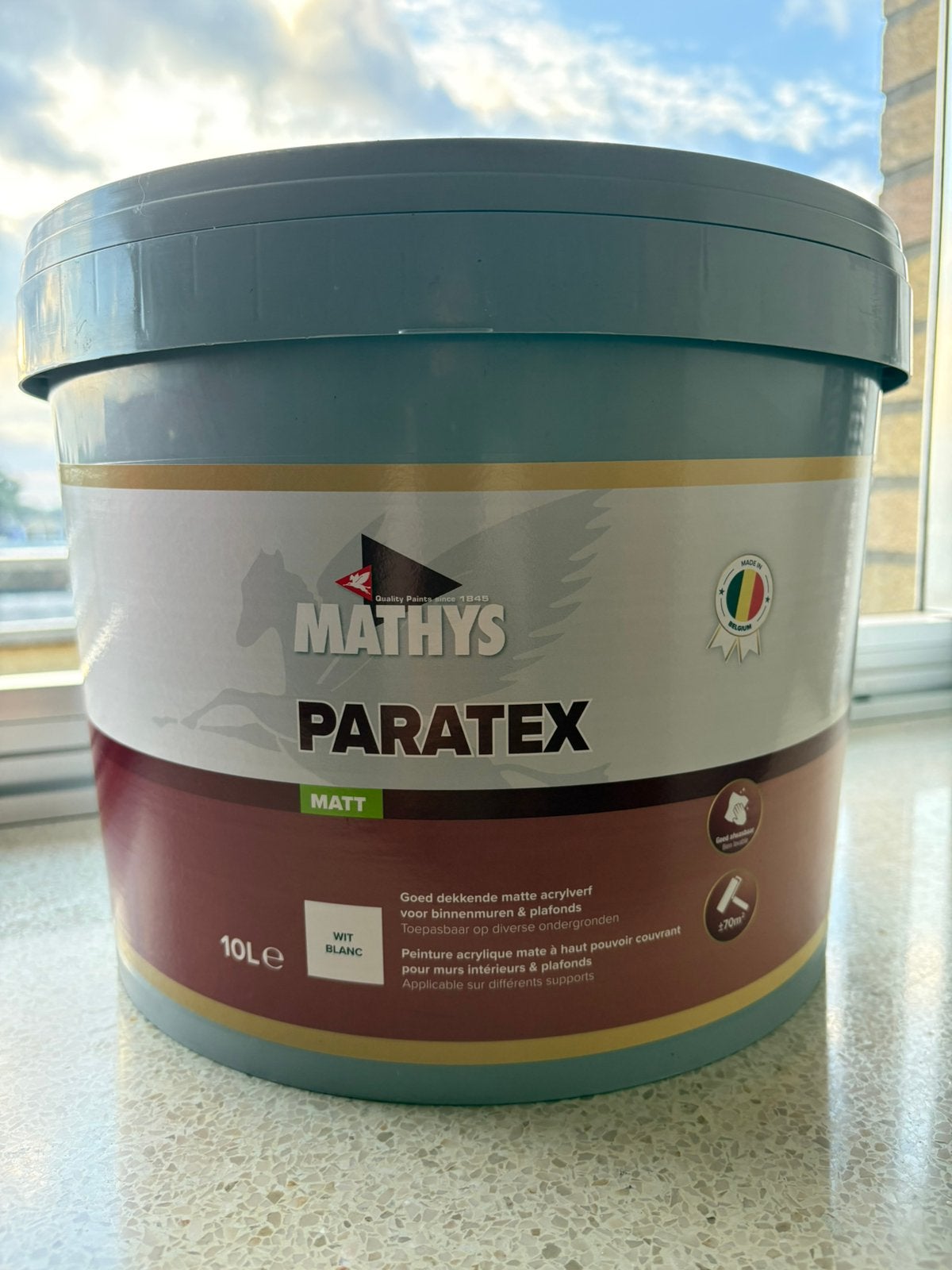 Peinture murale blanc. Matt., Bricolage & Construction, Enlèvement, Comme neuf, Blanc, Peinture