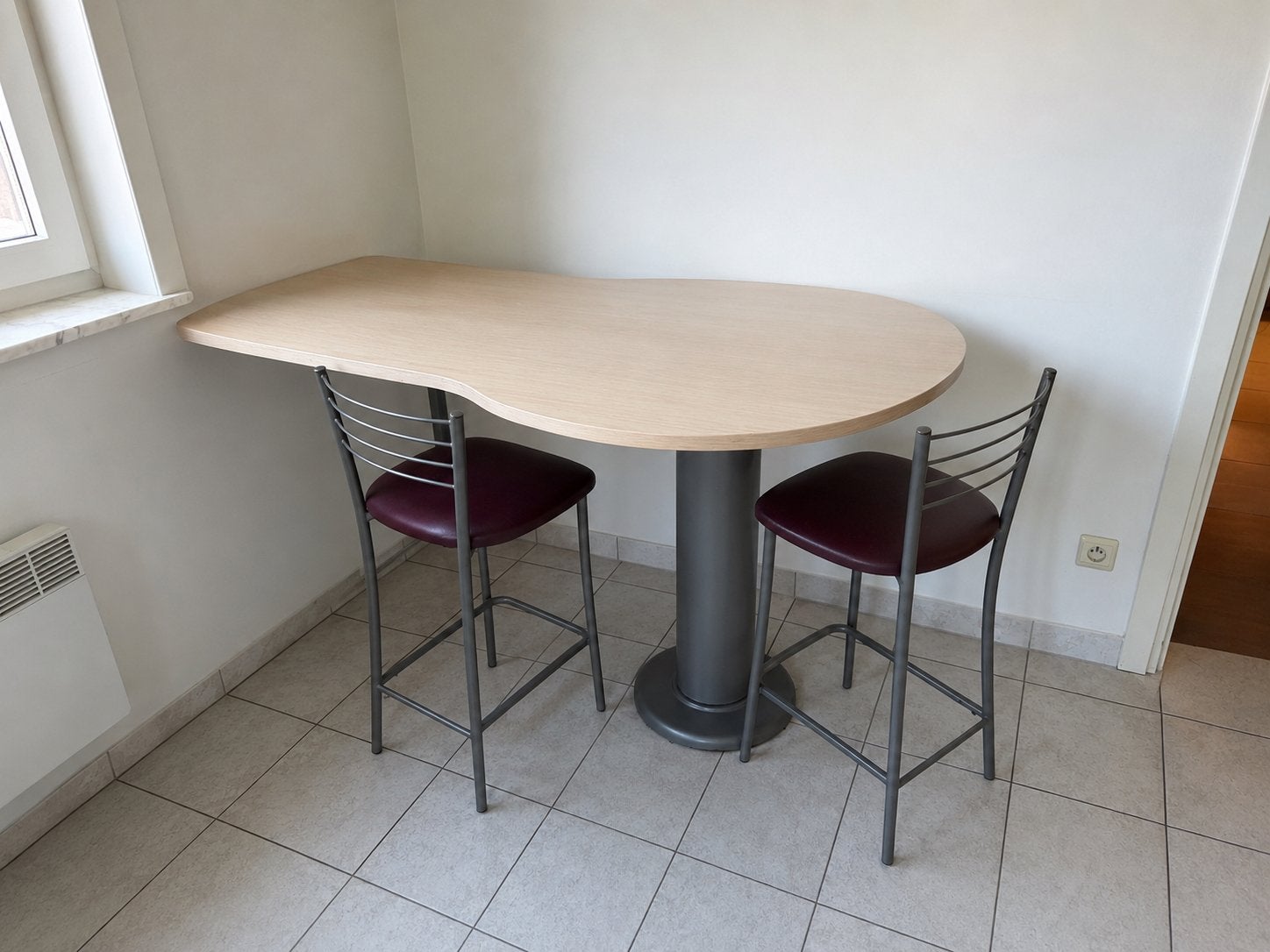 Table de bar haute avec 3 tabourets, Maison & Meubles, Enlèvement, Utilisé, Y compris les chaises de bar