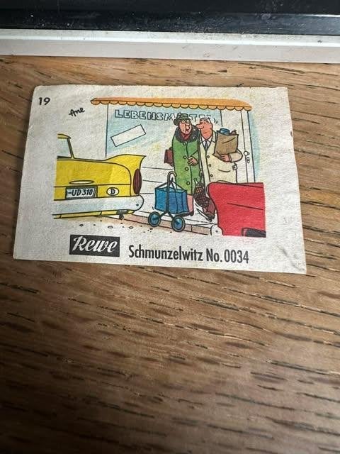 étiquette de boîte d'allumettes Rewe Schmunzelwitz N 0034, Boîtes ou marques d'allumettes, Enlèvement ou Envoi, Rewe, Utilisé