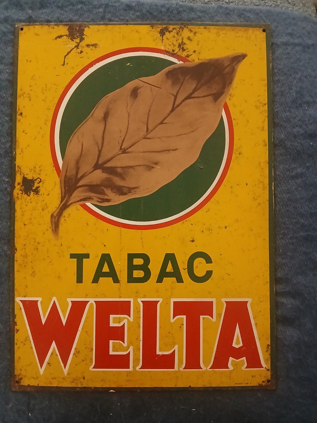 Reclamebord welta 1954, Ophalen, Reclamebord