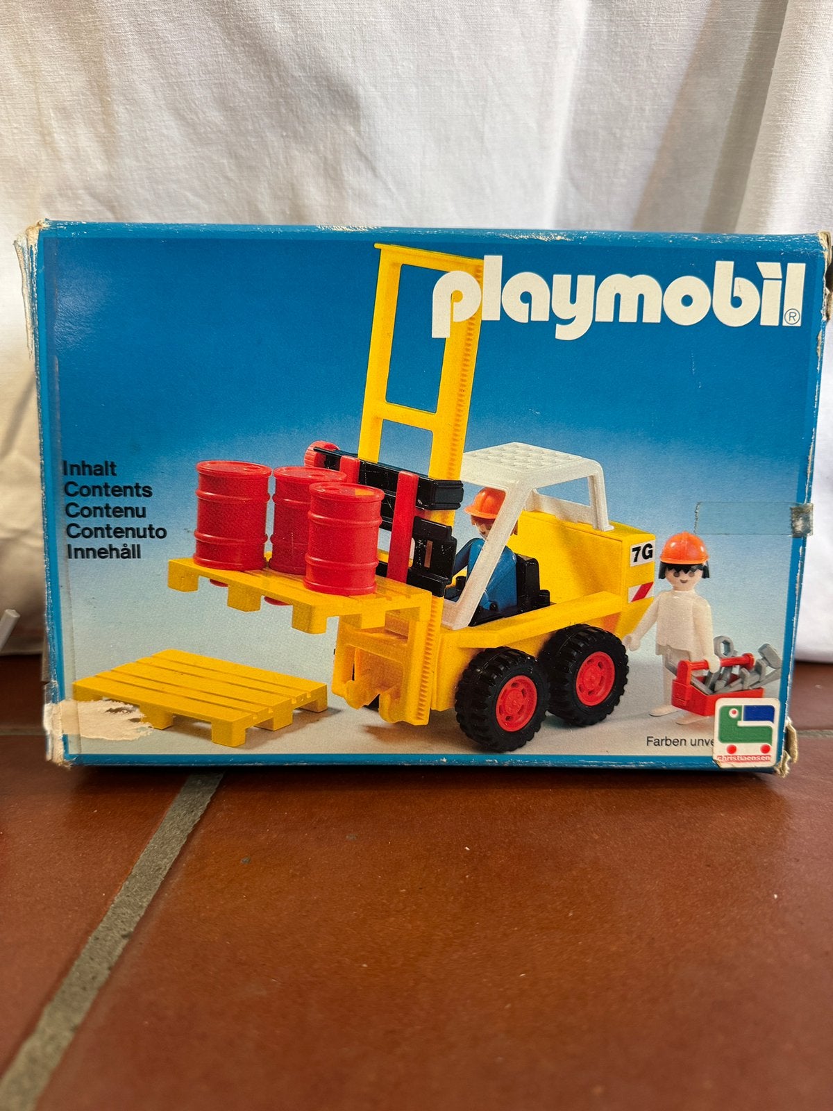 Playmobil 3506 Heftruck (Jaren '80) – Met Originele Doos, Ophalen, Gebruikt, Complete set, Voertuig