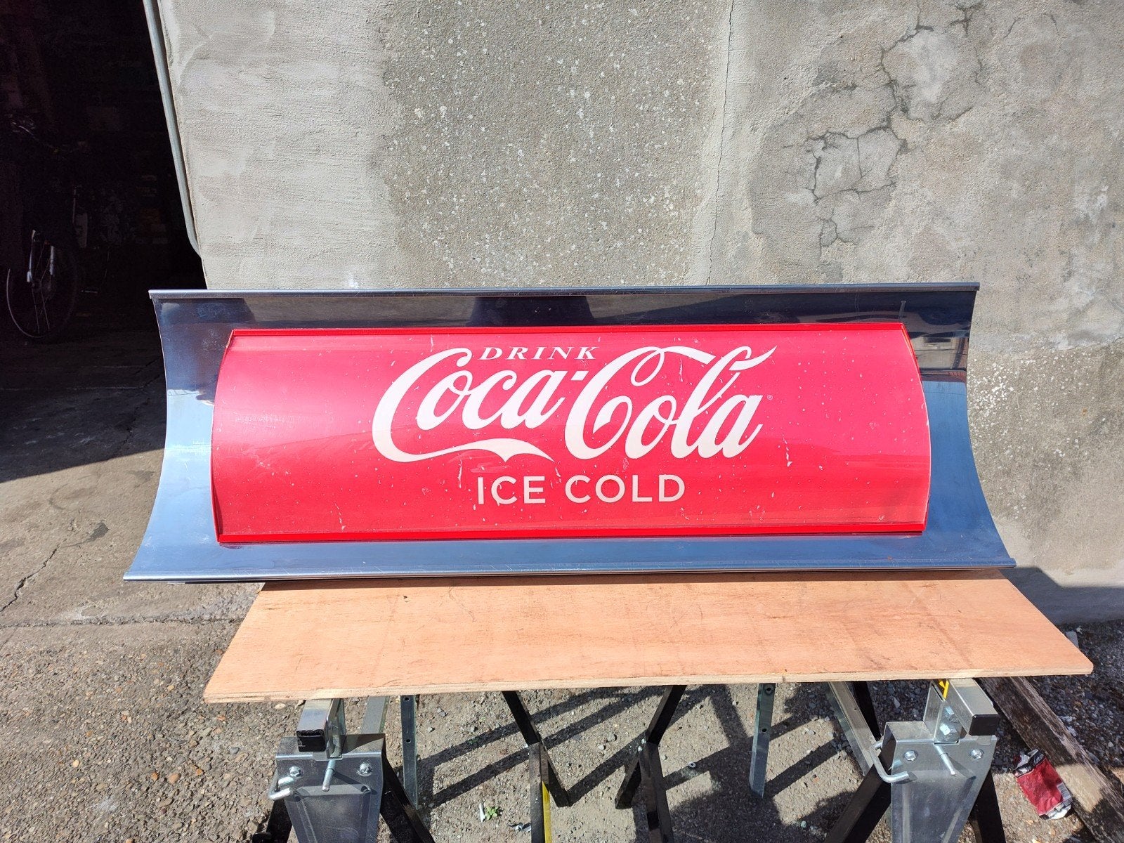 Coca-Cola lichtreclame 100x34cm, Verzamelen, Ophalen, Gebruikt, Lichtbak of (neon) lamp