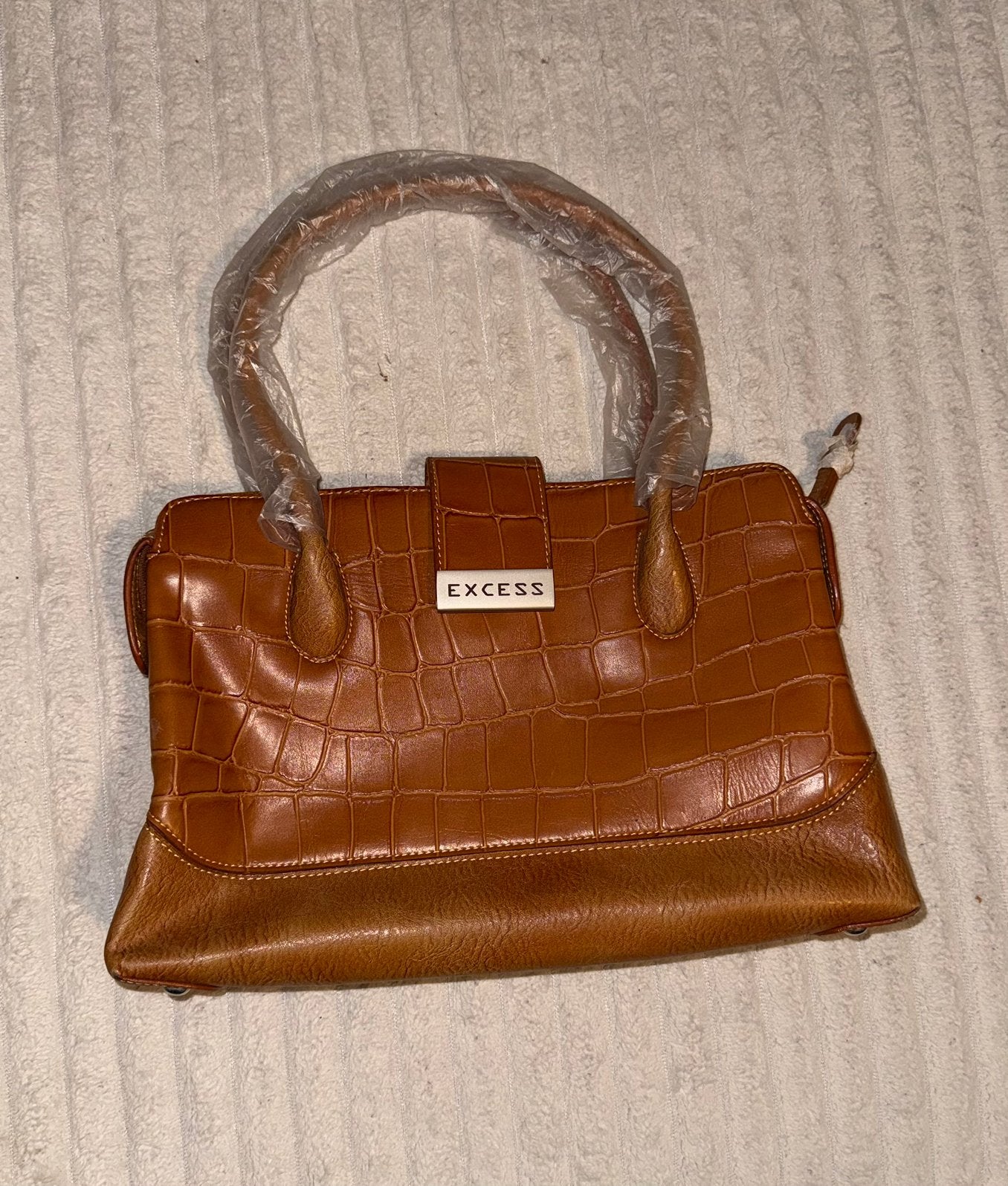 Sac à main marron effet crocodile, Enlèvement ou Envoi, Comme neuf, Sac à main