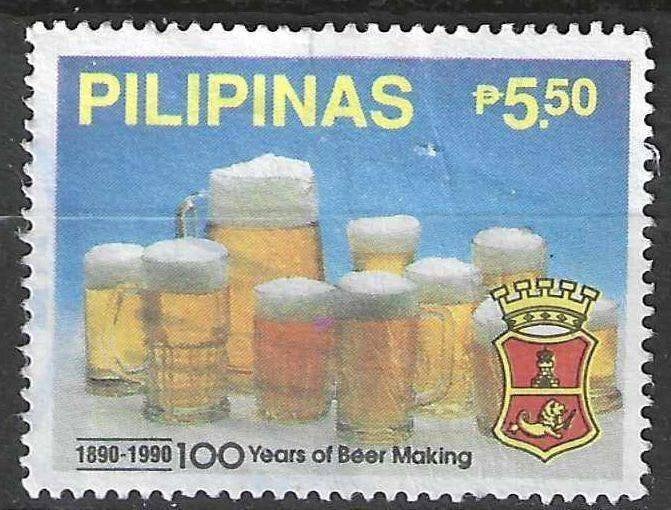 Philippines 1990 - Yvert 1718 - 100 ans de la brasserie (ST), Timbres & Monnaies, Envoi, Affranchi