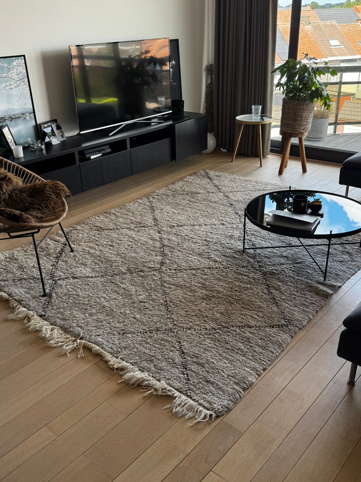 Tapis Benu Ouarain fait main (Maroc), 200 cm ou plus, 200 cm ou plus, Marrokkaans Benu Ouarain, Enlèvement