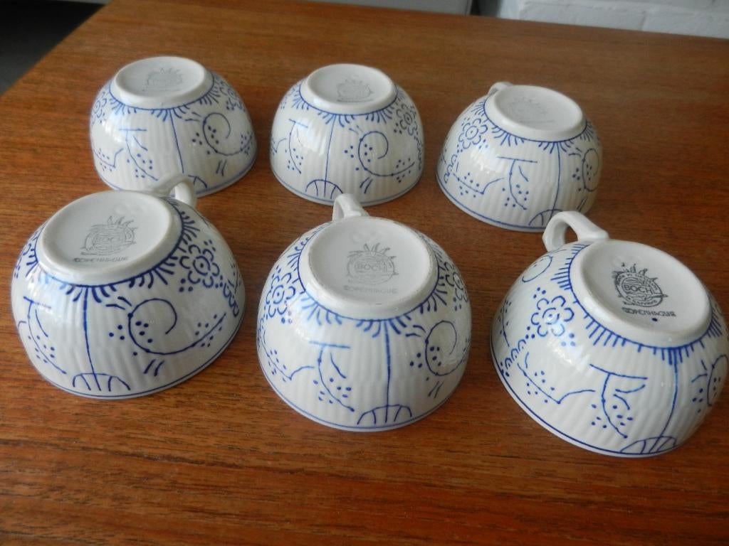Boch Copenhague koffietassen - 6 stuks - ongebruikt, Antiek en Kunst, Ophalen of Verzenden
