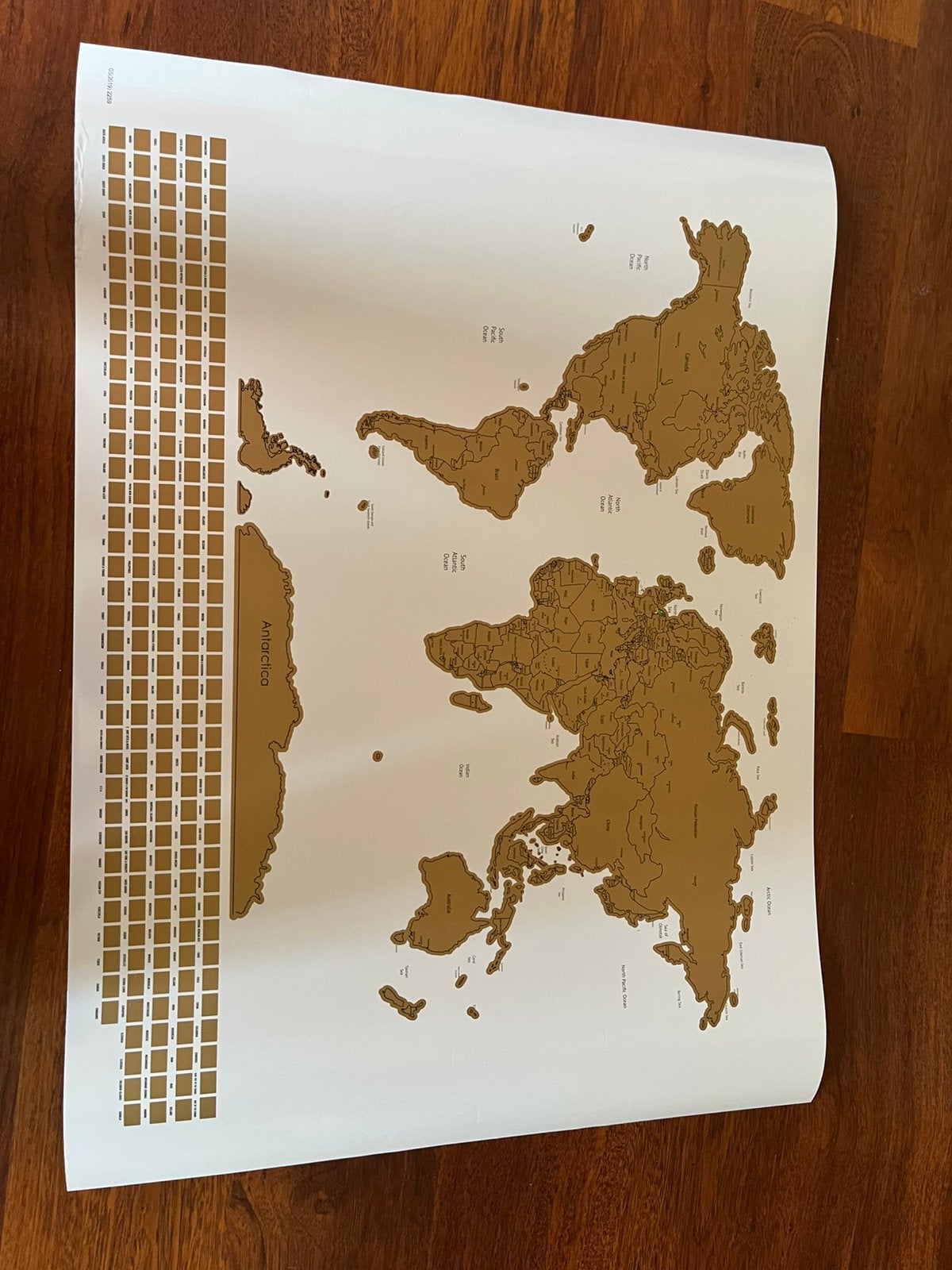 wereld kraskaart, Boeken, Atlassen en Landkaarten, Ophalen, Zo goed als nieuw, Wereld