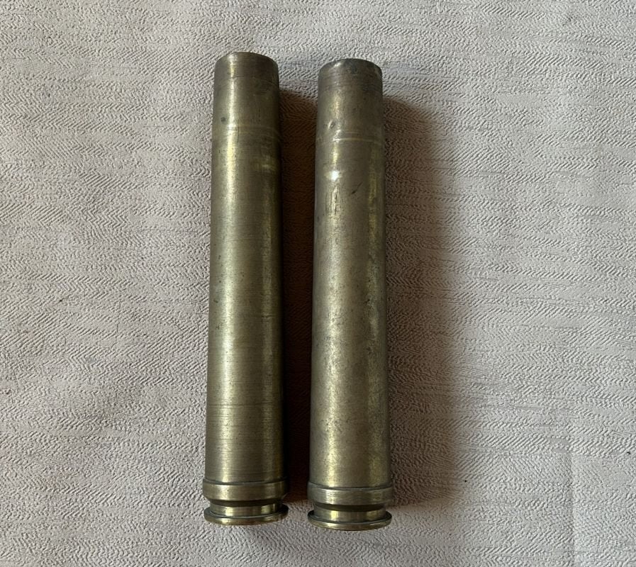 wo2 - Duitse 3,7 cm flak hulzen - Messing - 1937, 38 - LEEG, Collections, Enlèvement ou Envoi, Armée de terre, Douilles ou Pièces de fouille