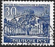 1 Postzegel Berlijn 1949 Gebouwen in Berlijn, Enlèvement ou Envoi, RFA, Affranchi