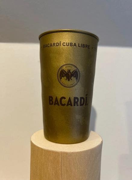 4 Bacardi Cuba Libre metalen bekers, Ophalen of Verzenden, Zo goed als nieuw